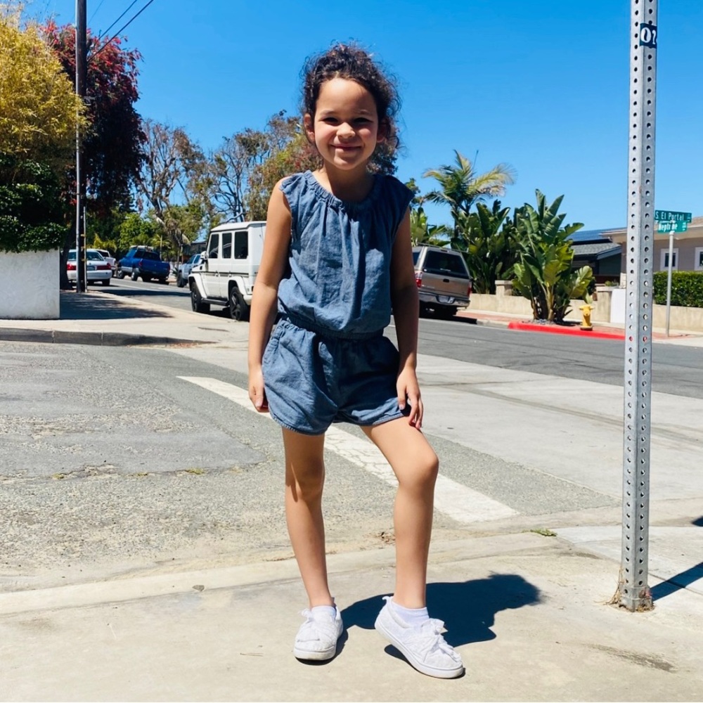 Girls Jean Jumpsuit